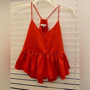 Ro & De Red Peplum Top